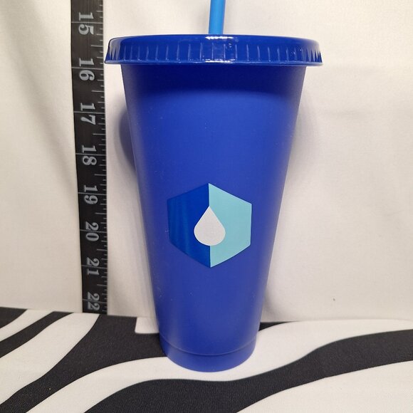NWOT Liquid IV Tumbler Cup with lid and straw Blue - Picture 1 of 6